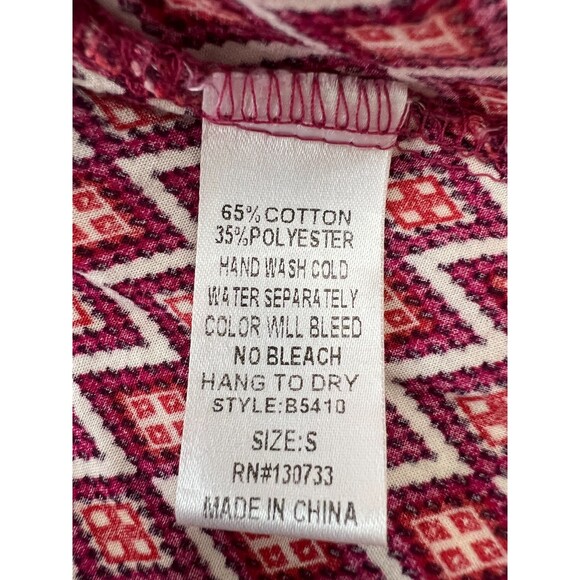 Umgee Women's Floral Boho Tiered Dress Green Red Blue Size S - Picture 4 of 10